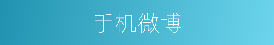 手机微博的同义词
