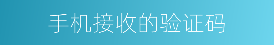 手机接收的验证码的同义词