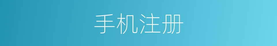 手机注册的同义词