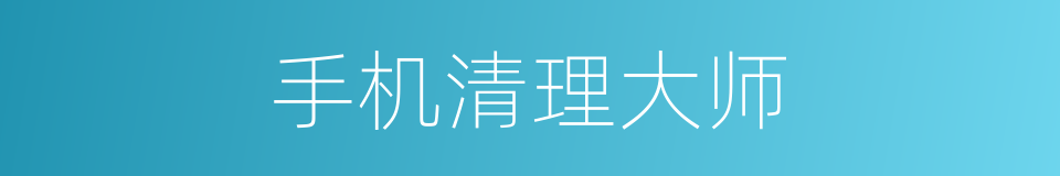 手机清理大师的同义词