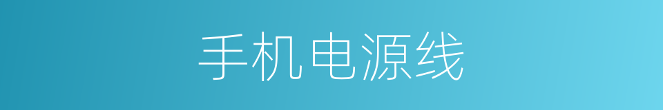 手机电源线的同义词
