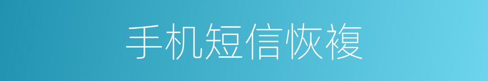 手机短信恢複的同义词