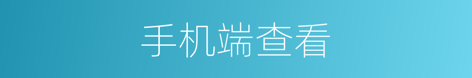 手机端查看的同义词