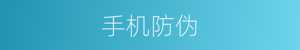 手机防伪的同义词