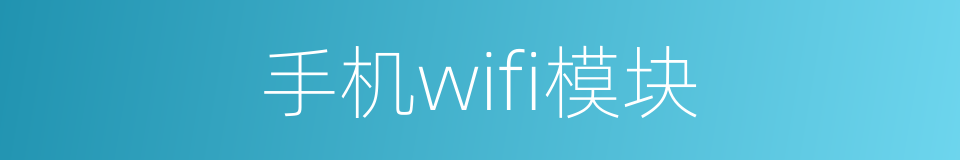 手机wifi模块的同义词