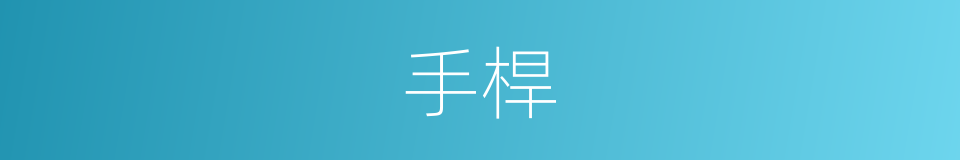 手桿的同义词