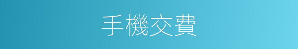 手機交費的同義詞