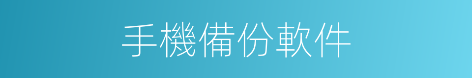 手機備份軟件的同義詞