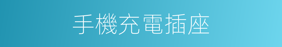 手機充電插座的同義詞
