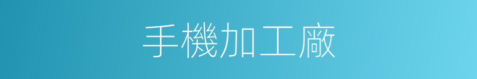 手機加工廠的同義詞