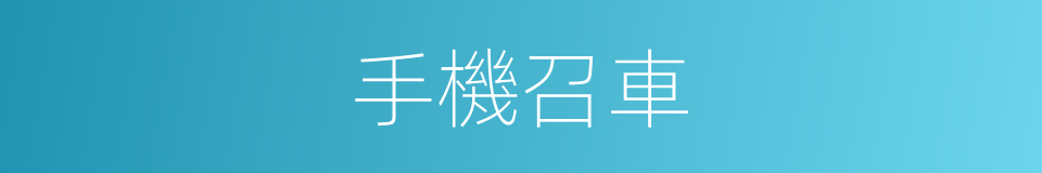 手機召車的同義詞