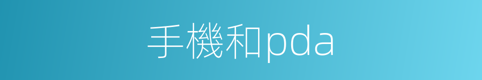 手機和pda的同義詞