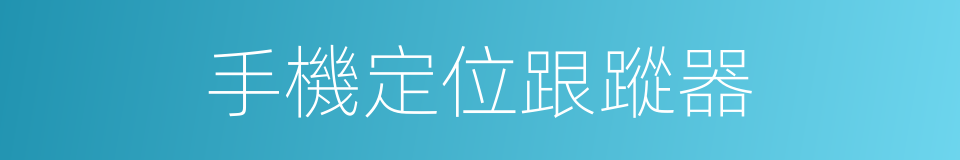 手機定位跟蹤器的同義詞