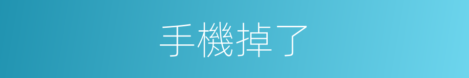 手機掉了的同義詞