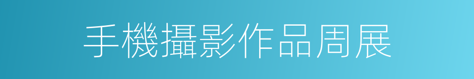 手機攝影作品周展的同義詞