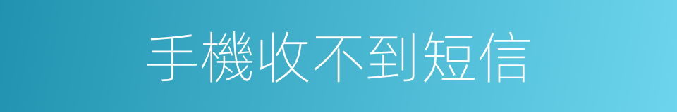 手機收不到短信的同義詞