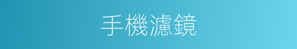 手機濾鏡的同義詞