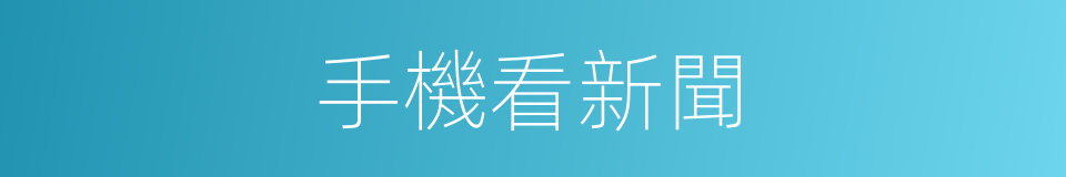 手機看新聞的同義詞