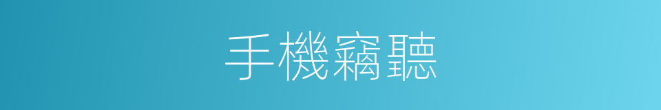 手機竊聽的同義詞