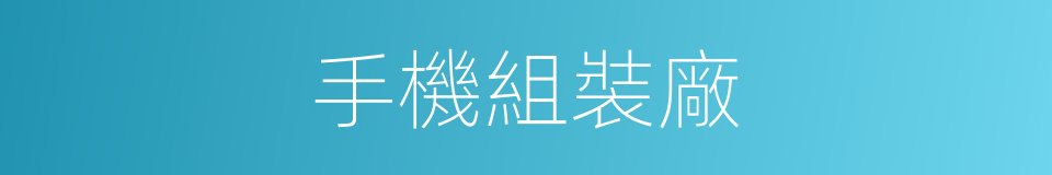 手機組裝廠的同義詞