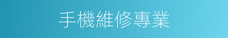 手機維修專業的同義詞