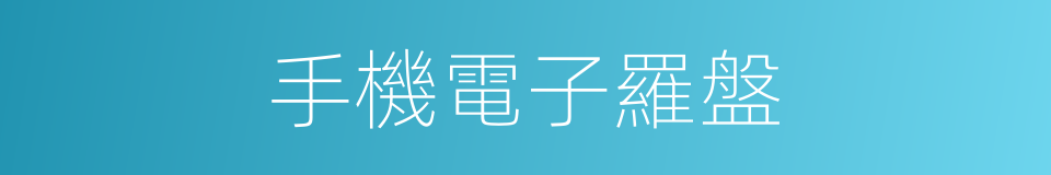 手機電子羅盤的同義詞