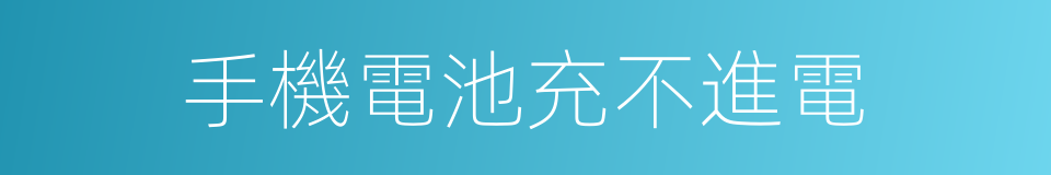 手機電池充不進電的同義詞