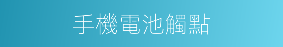 手機電池觸點的同義詞