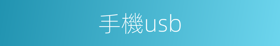 手機usb的同義詞