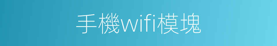 手機wifi模塊的同義詞