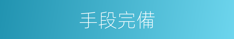 手段完備的同義詞