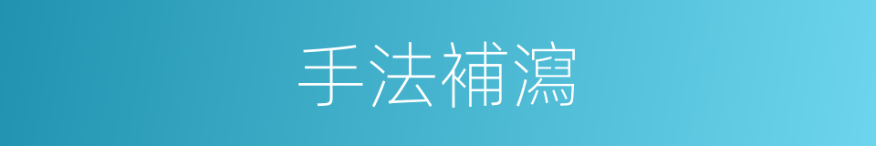 手法補瀉的同義詞