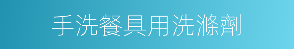 手洗餐具用洗滌劑的同義詞