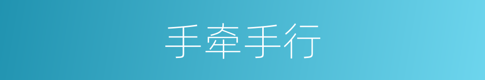 手牵手行的同义词
