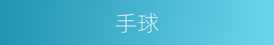 手球的意思