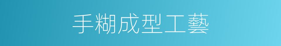 手糊成型工藝的同義詞
