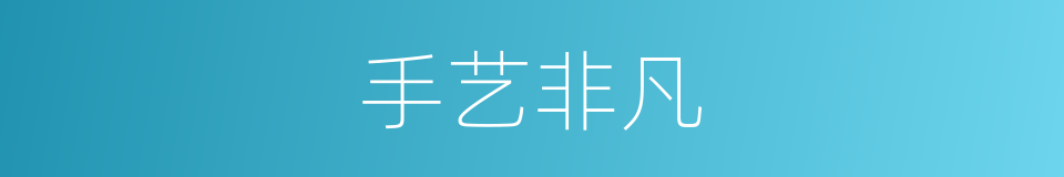 手艺非凡的意思