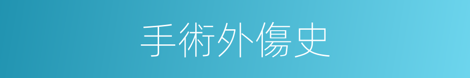 手術外傷史的同義詞