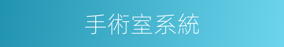 手術室系統的同義詞