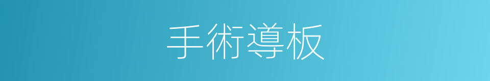 手術導板的同義詞