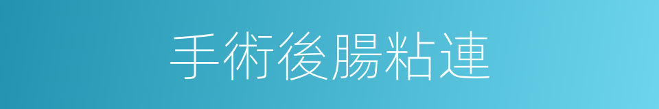 手術後腸粘連的同義詞
