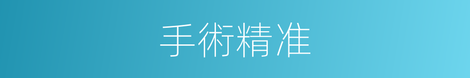 手術精准的同義詞