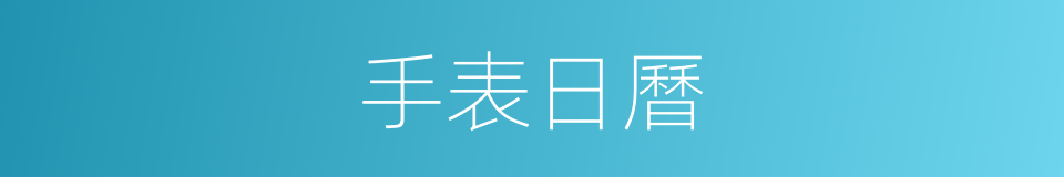 手表日曆的同義詞