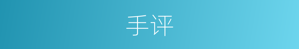 手评的同义词