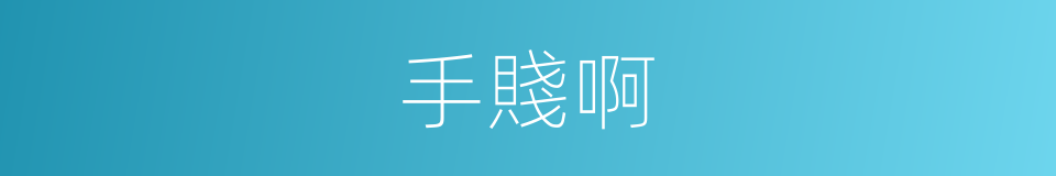 手賤啊的同義詞