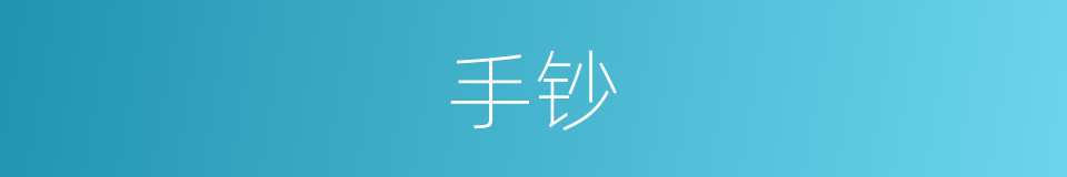 手钞的意思