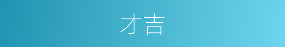 才吉的同义词