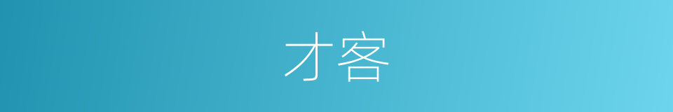 才客的意思