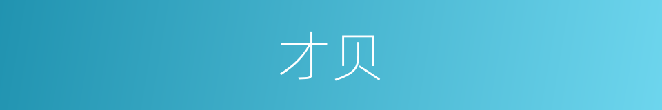 才贝的意思