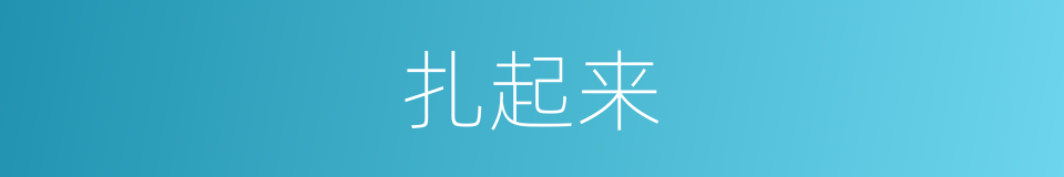 扎起来的同义词
